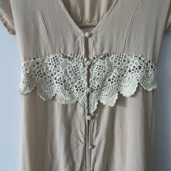 Tobi Cream Maxi Dress Lace Waist Cutout - Picture 11 of 14